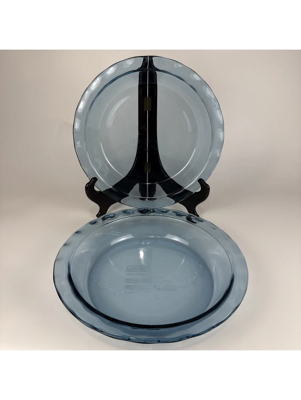 Pyrex Blue Glass Pie Plate  Model C 209– 9.5